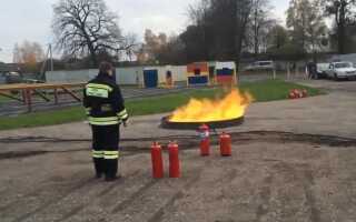 Модельный очаг пожара для испытания огнетушителей